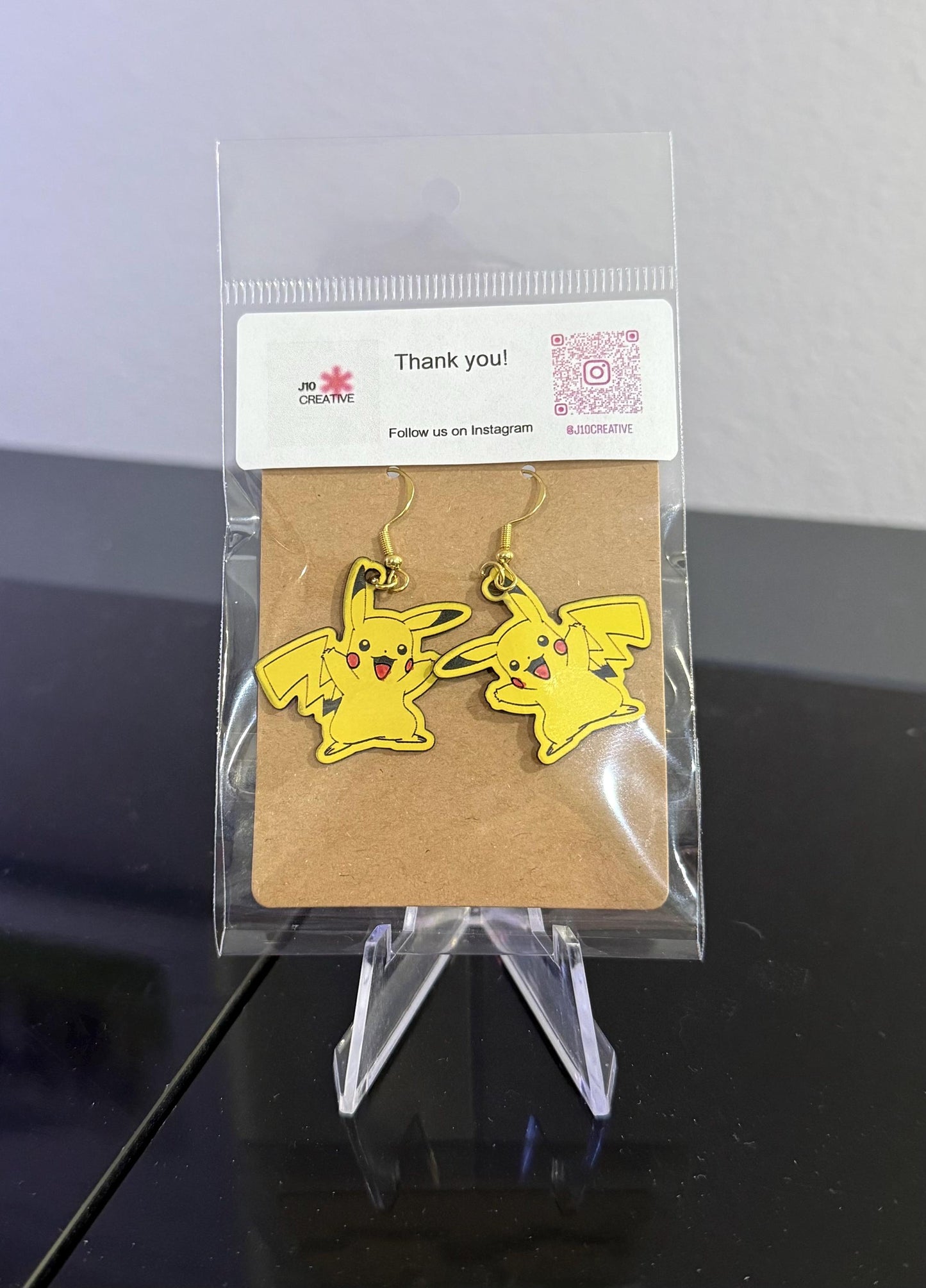 Video game Pikachu Dangle Earrings