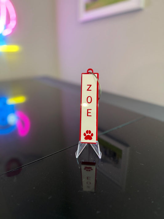 Luggage Tag Charm. Customizable with pets name.