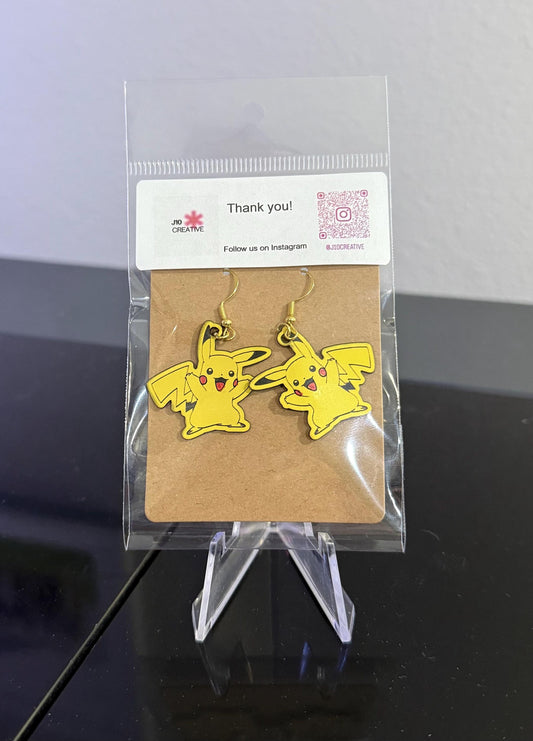 Video game Pikachu Dangle Earrings